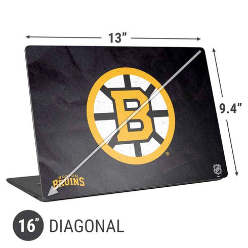 NHL Boston Bruins Distressed Universal Laptop 16in (13 x 9.4in) Skin